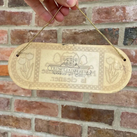 Trinity Pottery Spooner Wisconsin Ceramic Hanging Tile Wall Plaque 1987 - Picture 2 of 2